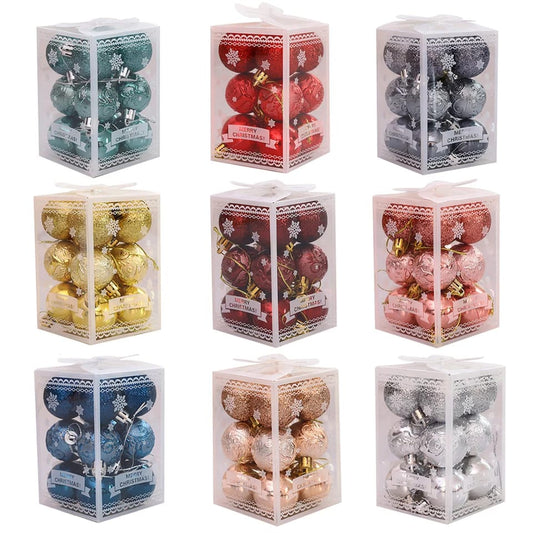12pcs Christmas Tree Balls Decorations Baubles Party Wedding Ornament Tree Christmas Hanging Decor Christmas Pendant Decoración