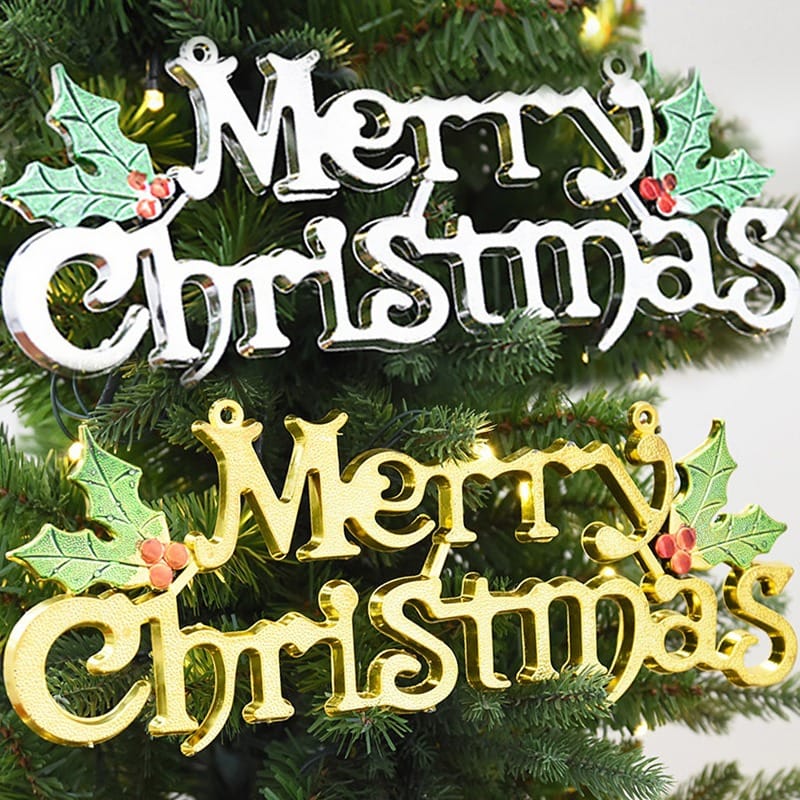Merry Christmas Letter Hanging Sign Christmas Tree Hanging Pendant