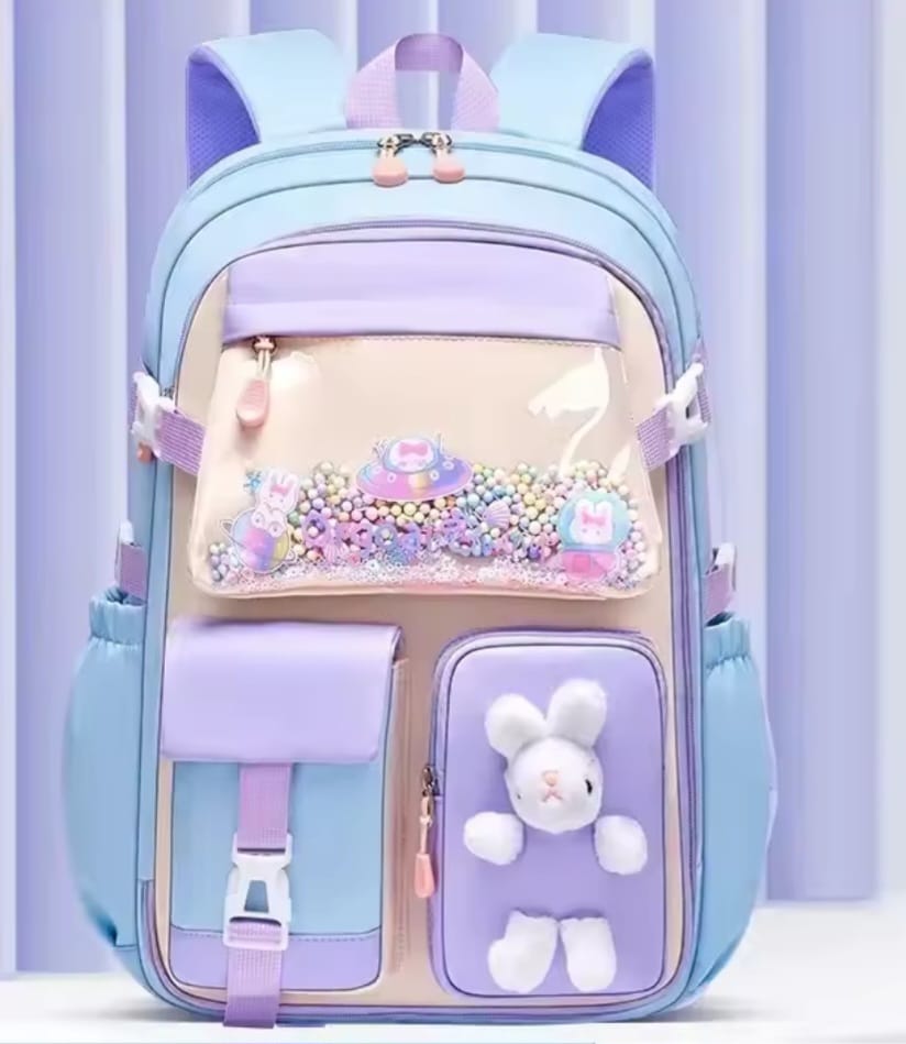 Stylish girls school bag. Light weight kids backpack.