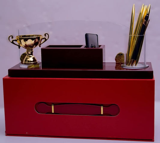 Executive desk organizer for executive office with Trophy finishing and Pen Organizer