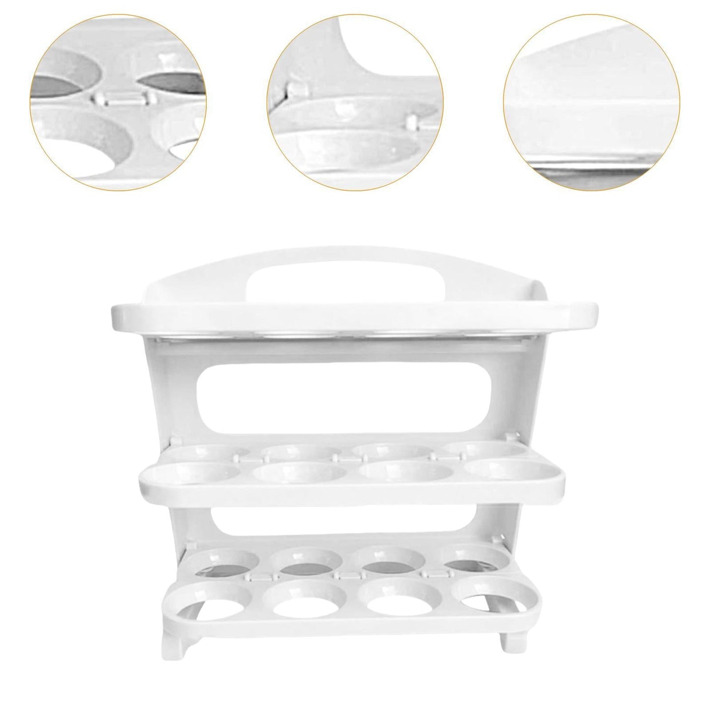 24 eggs folding 3-layer egg organizer