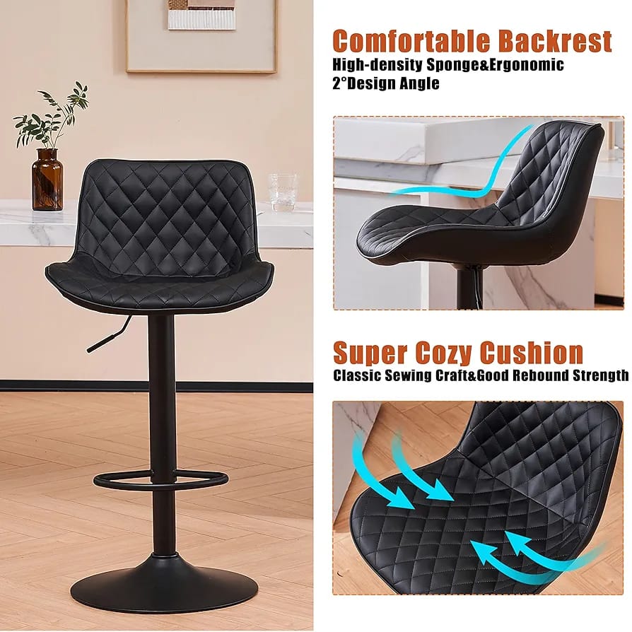 Kitchen Island Stool in Leather