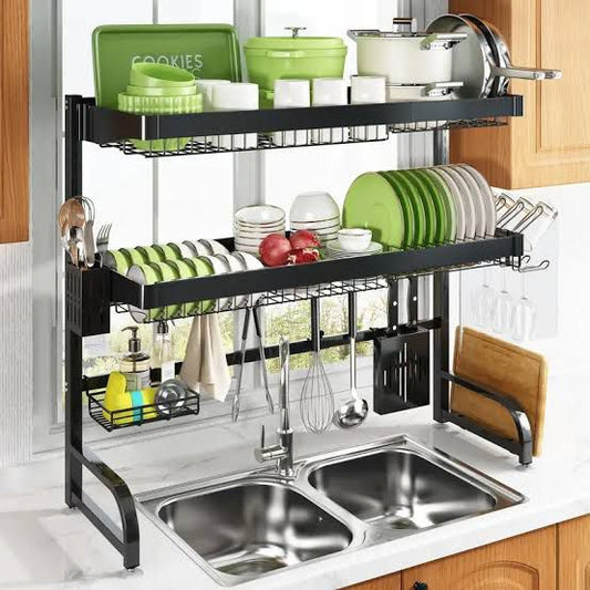 2-Tier Over-Sink Dish Drying Rack