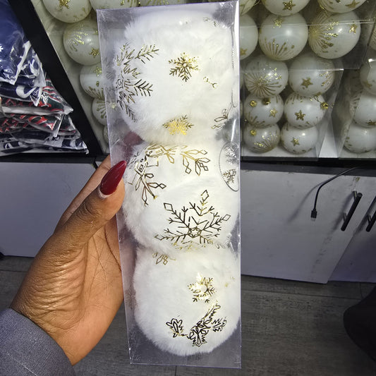 Fluffy 3pc Set Christmas Ball