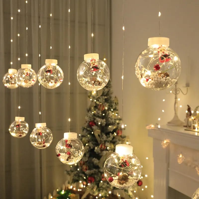 10pcs Christmas wish ball LED Garland curtain light