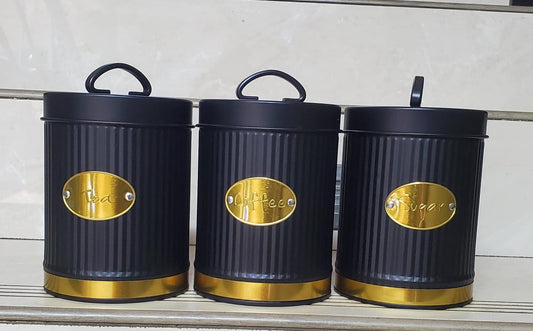 3pc Alloy  Canister Set