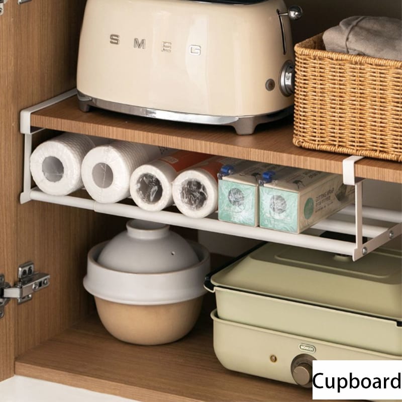 40-65cm Retractable Shoe Rack,Space-Saving Multi-Purpose Hanging Basket for Shoes Sundries,Home Neatening Towel StorageRack