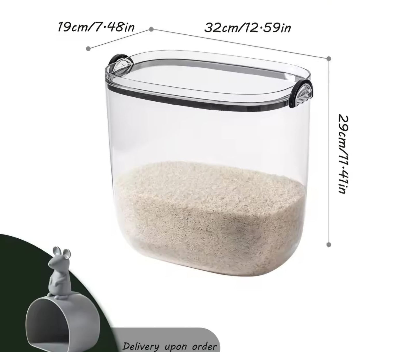 Acrylic Rice/Cereal  airtight storage containers