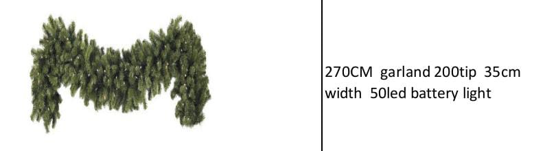 9ft Christmas Green Garland Artificial Pine Wreath 
✅with Lighting