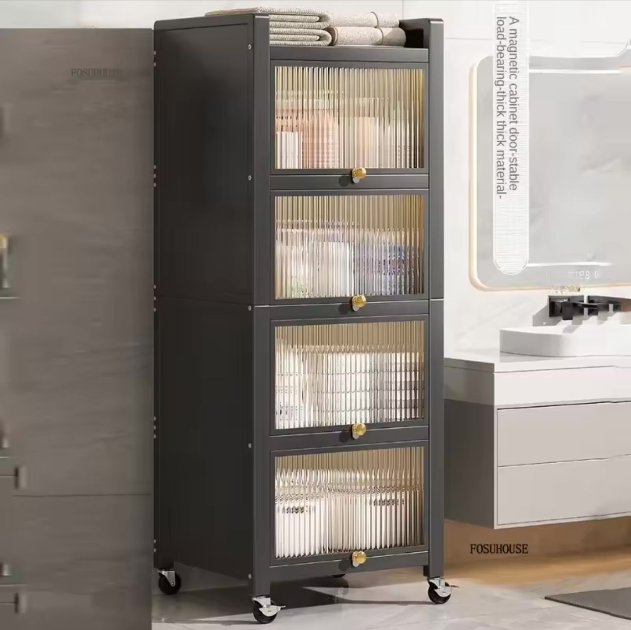 Multipurpose Storage Cabinets /Rack Space Saver Made of High Quality Rust-Free Steel
