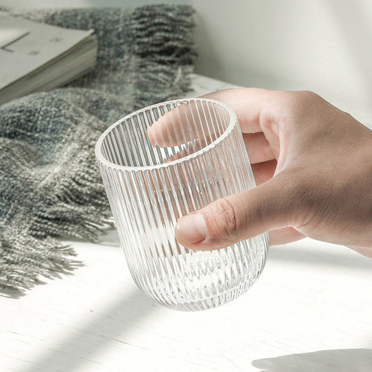 6Pc Quality Ribbed Water glass
