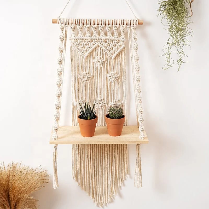 Nordic storage rack style plant hanging shelf