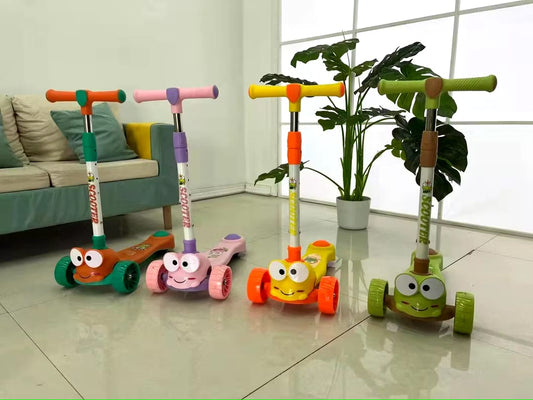 One click folding scooter