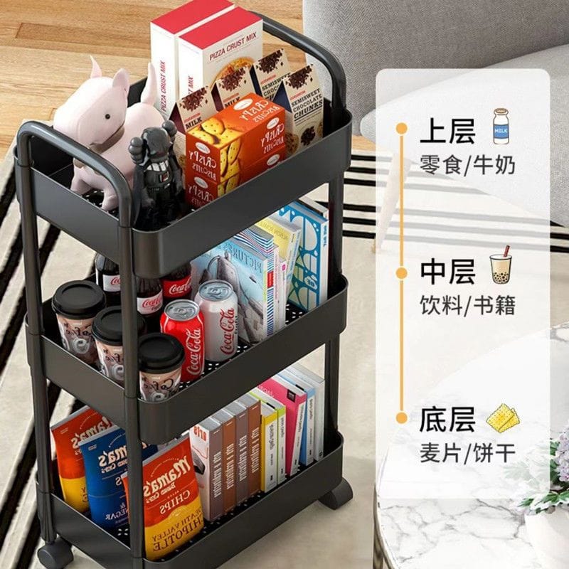 3 tier multipurpose storage trolley