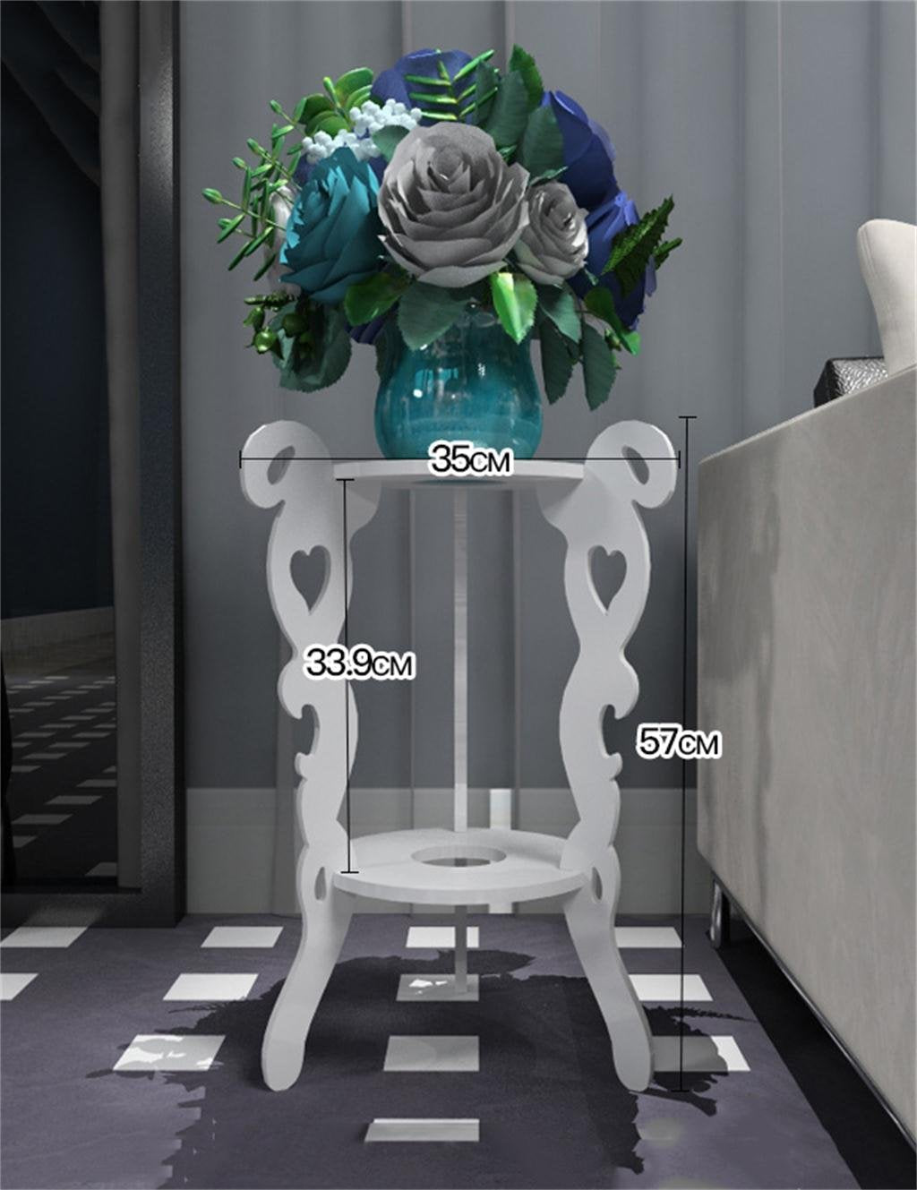 3 legged 2 layer white decor table
