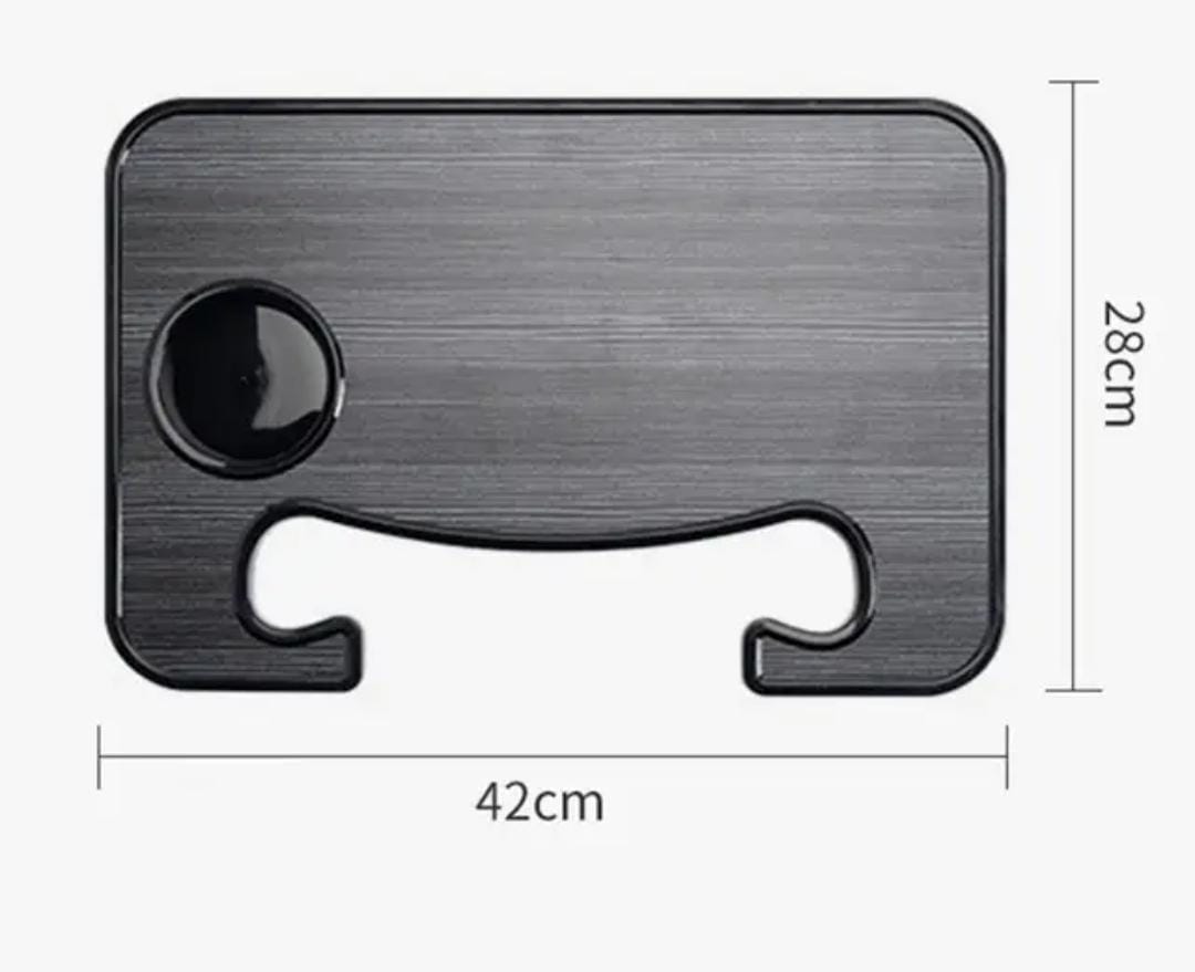 Wooden slotted steering wheel table tray