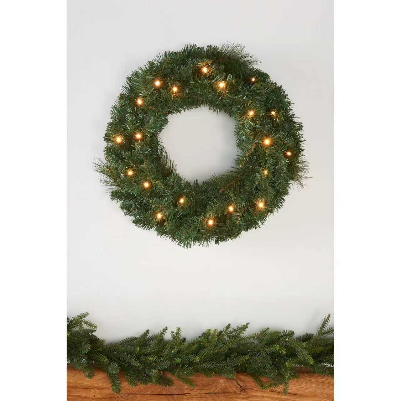 Prelit wreath Christmas decoration