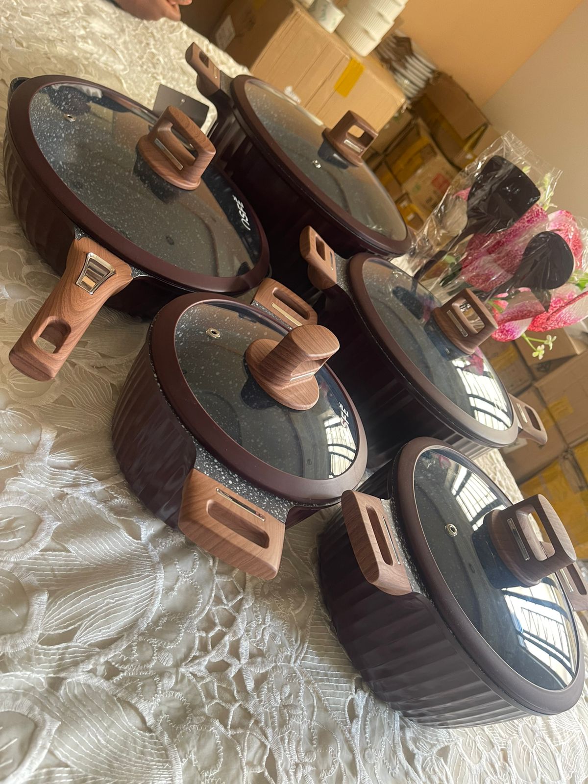 12 PCs set Granite cooking pots