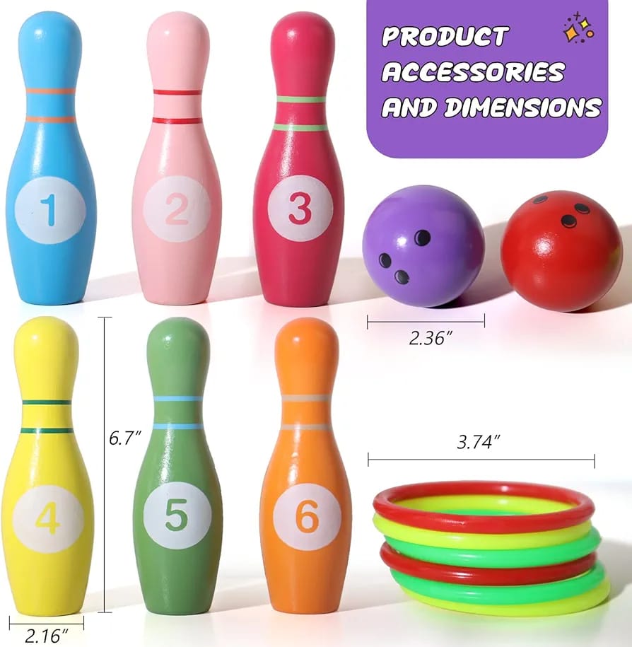 Wooden Kids Bowling Set