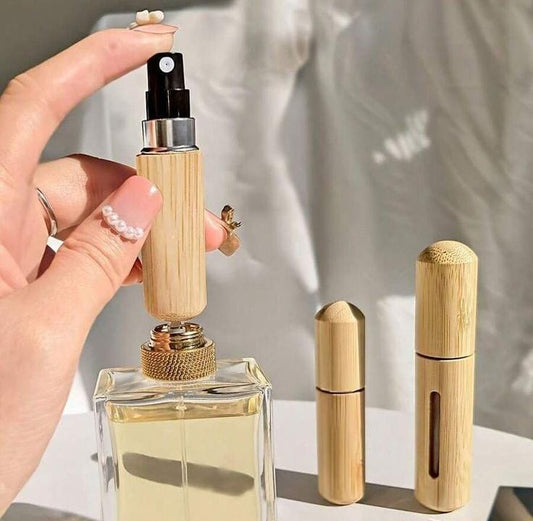 Bamboo perfume refill bottle