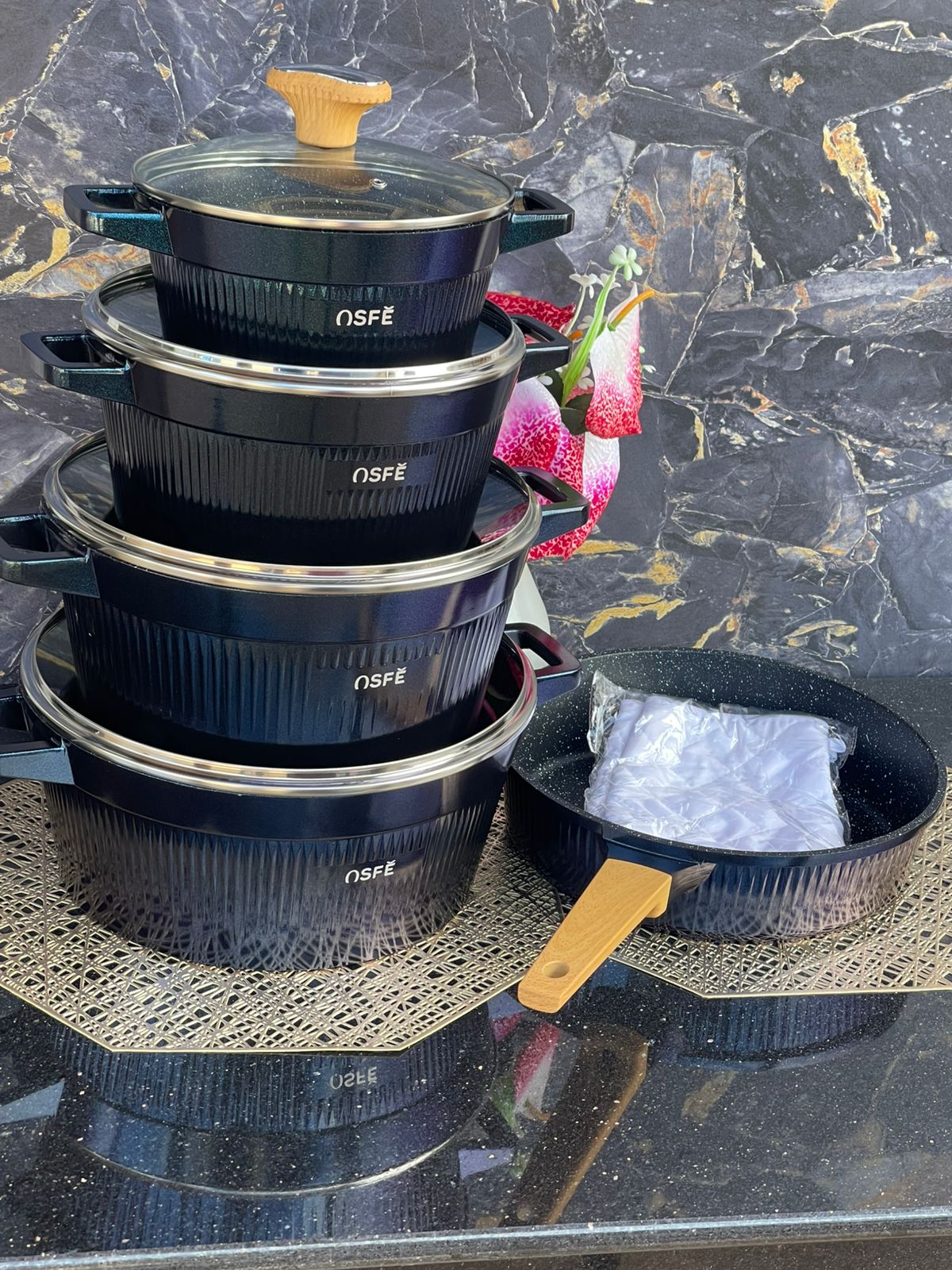 11Pc Granite cookware Set
