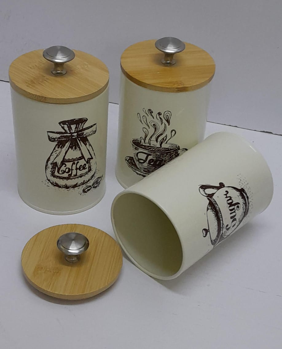 Sugar, Tea, Coffee canisters