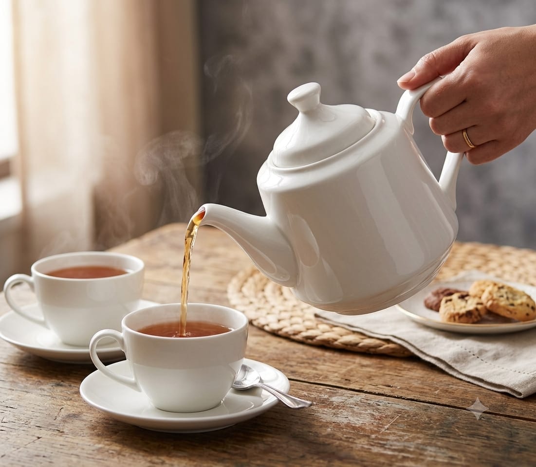 Ceramic White kettle square