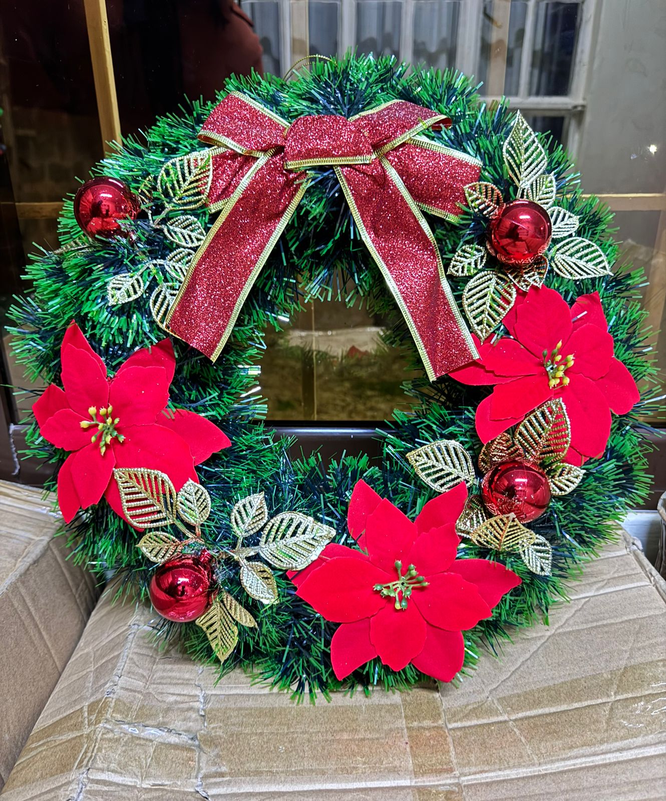 40CM Christmas Wreath for Front Door \ Window