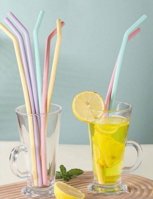 4pc Reusable silicone straws 29cm long enough 
Easy to use and  Eco friendly