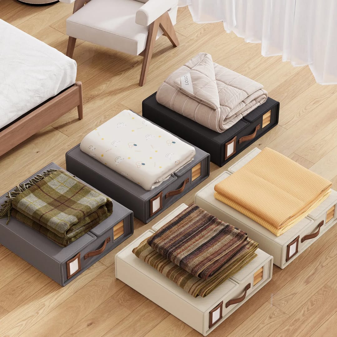 Stackable Fabric Closet Storage Organizer Box