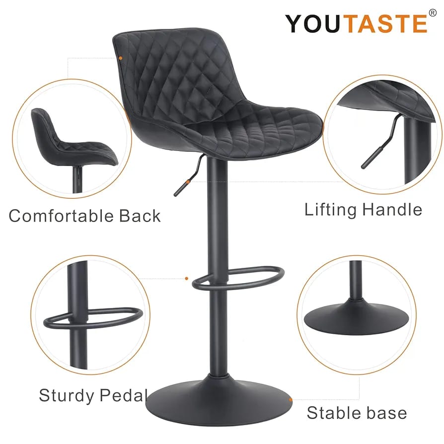 Kitchen Island Stool in Leather