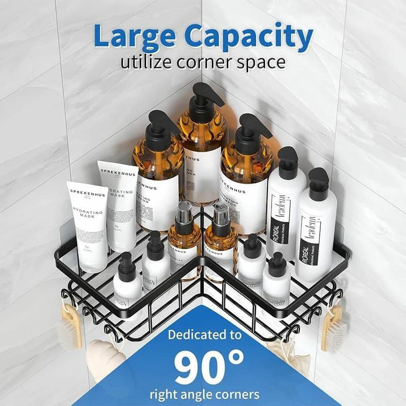 3pcs corner shower caddy  with soap dish