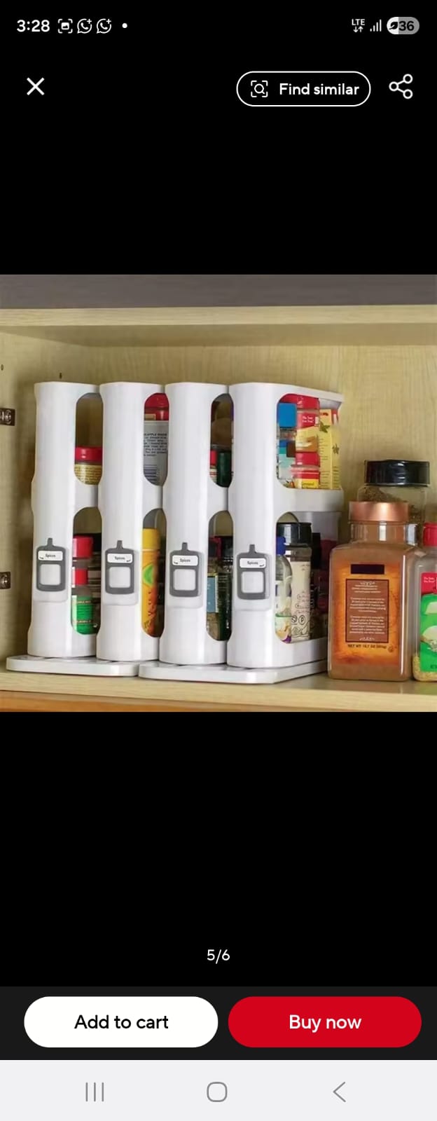 Pull out rotating spice rack
