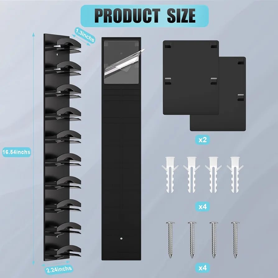 Wall-mounted cap organizer rack