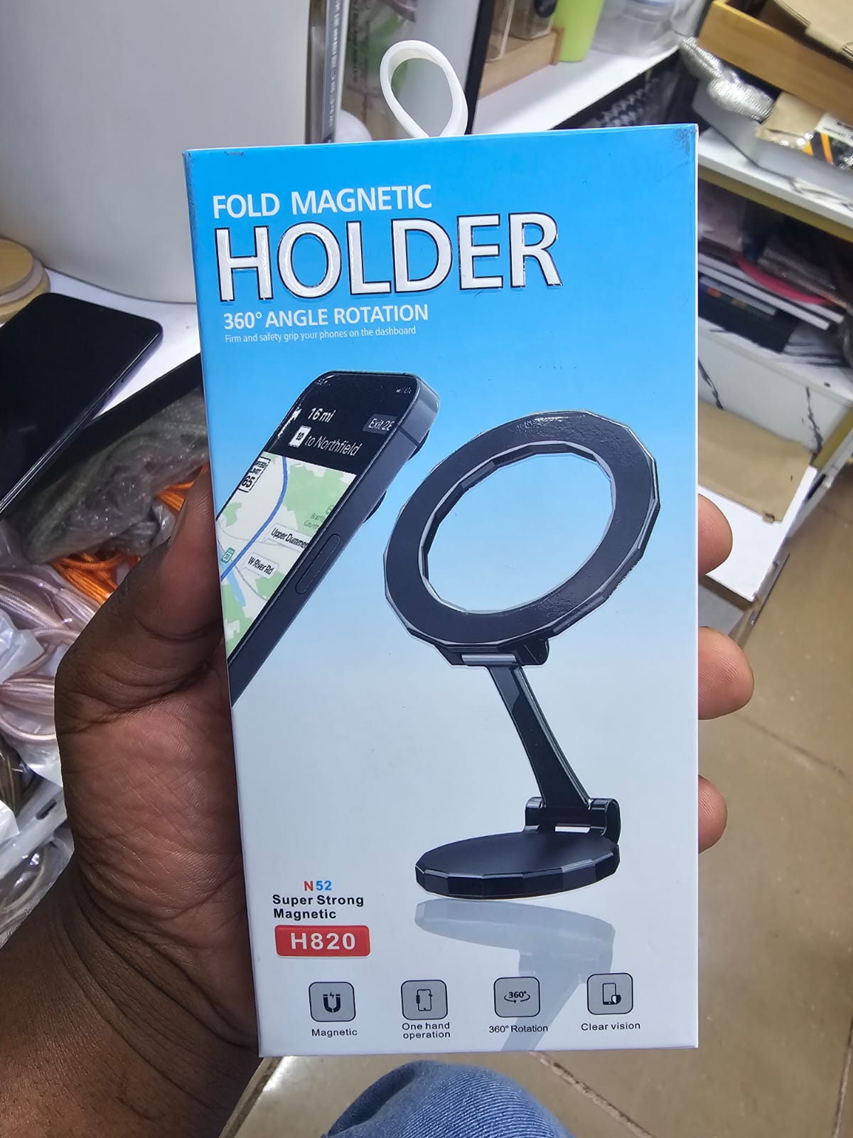 High quality 360 degrees Rotating magnetic Car phone holder