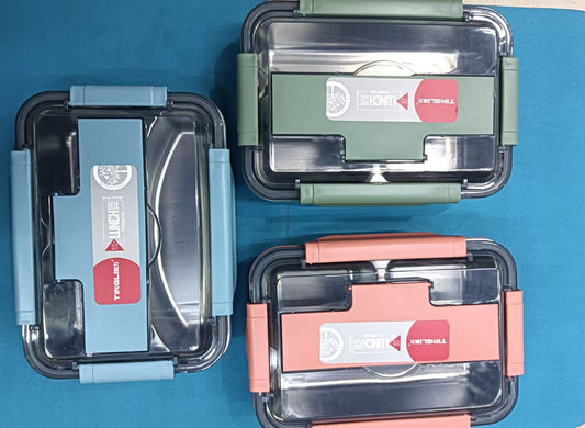 stainless steel lunch box with 3 compartment