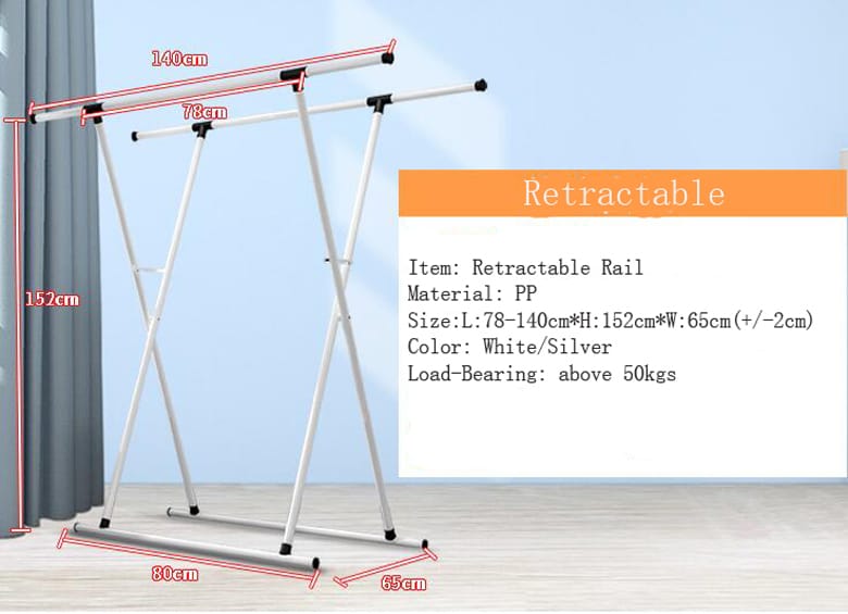 Simple Metal Iron Coat Clothes Rack Floor Standing Hanging Storage Fold Shelf Clothes Hanger Racks