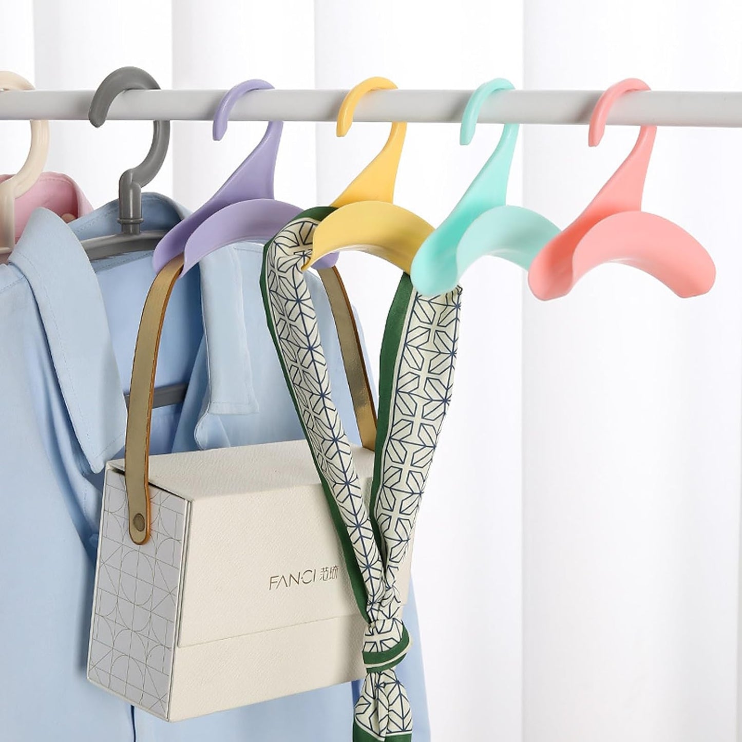Multifunction arch hanger cabinet handbag hanger