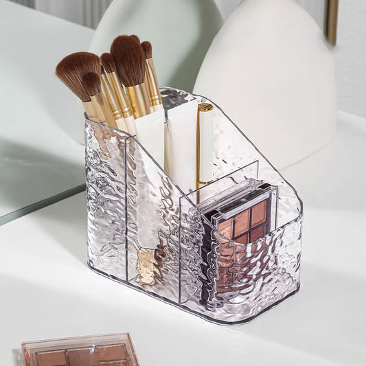 Heavy duty acrylic remote makeup brushes holder