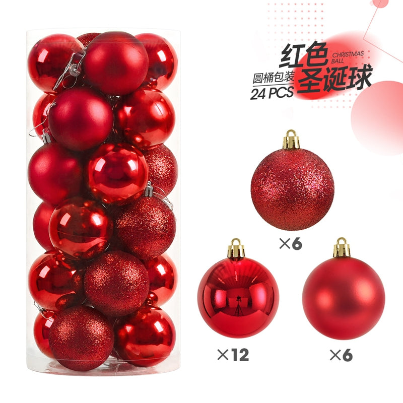 24pcs Christmas balls decor set