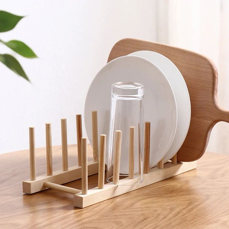 Bamboo plate /pot lids holder