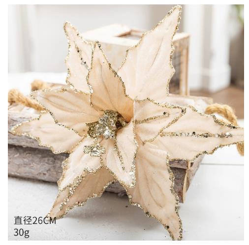 Artificial Flowers  Christmas Flower Pendant New Simulation Pattern Diy Red Multi Layered Christmas Tree Decoration