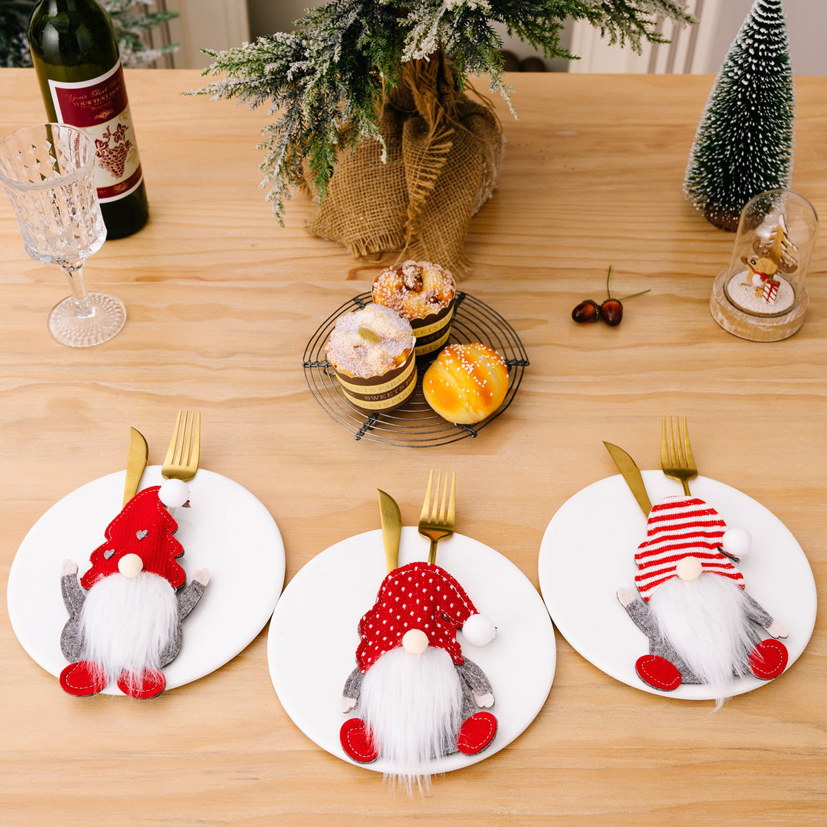 Christmas Gnome Cutlery Holders