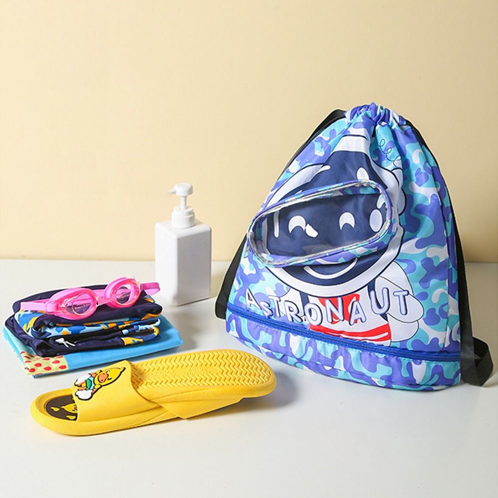Kids swimming bags with goggles  slot and shoe compartment