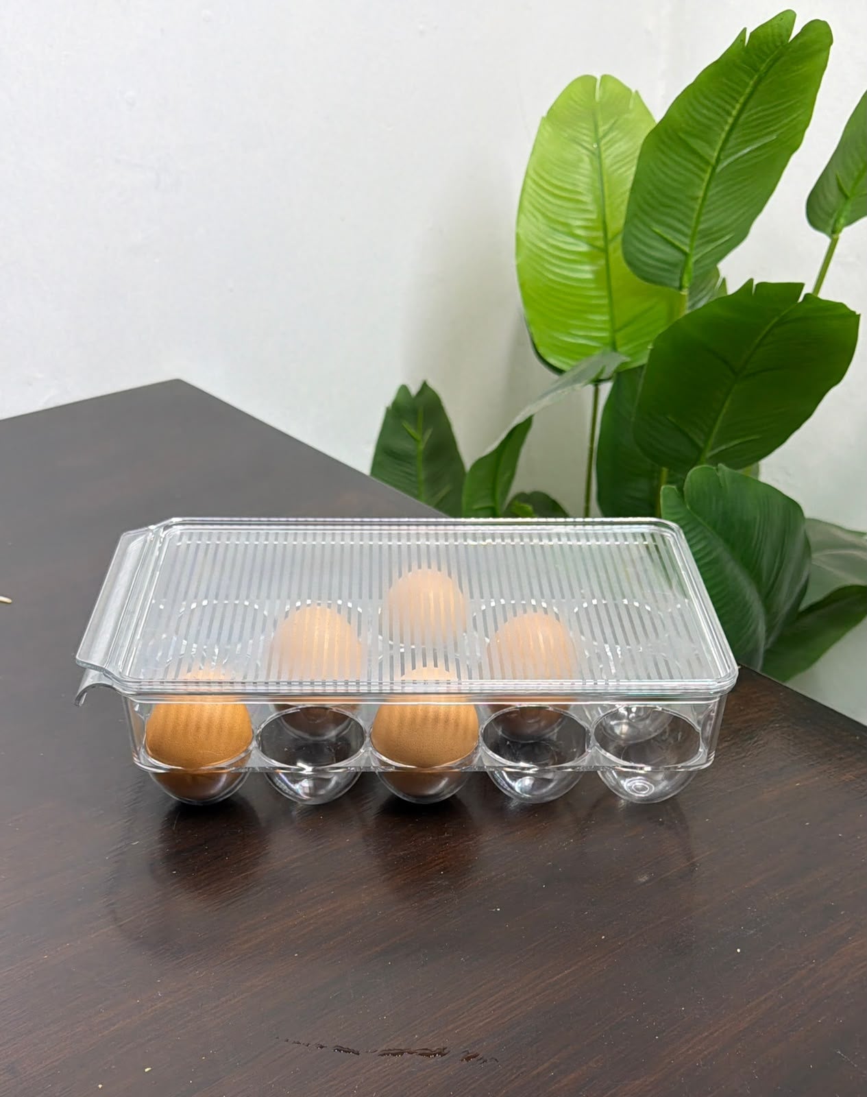 Clear acrylic egg storage container
