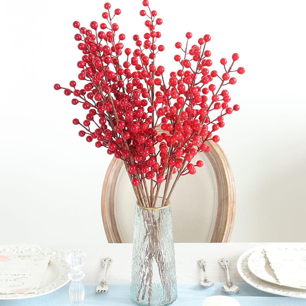 5pcs Artificial Red Berry Bouquet Christmas