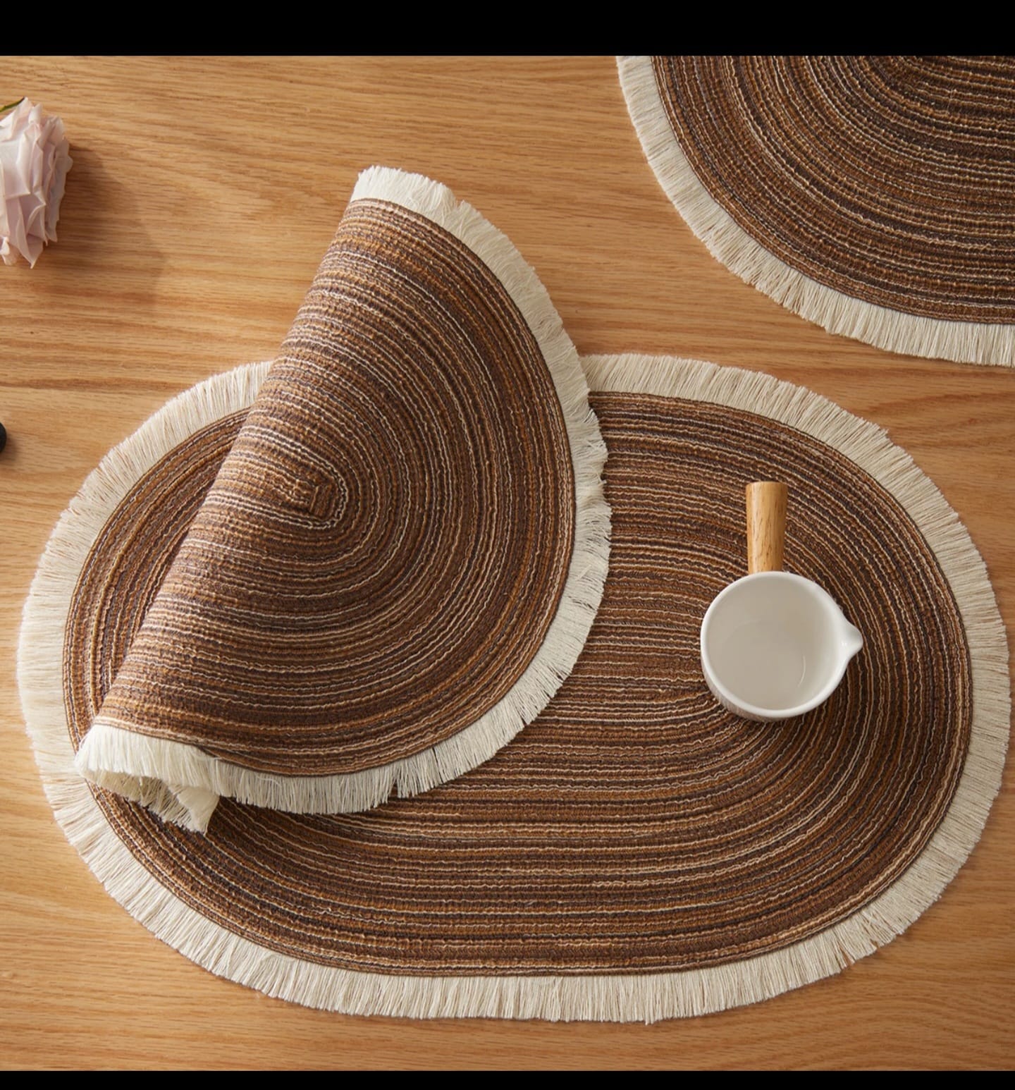 Round Elegant Braided table mats.