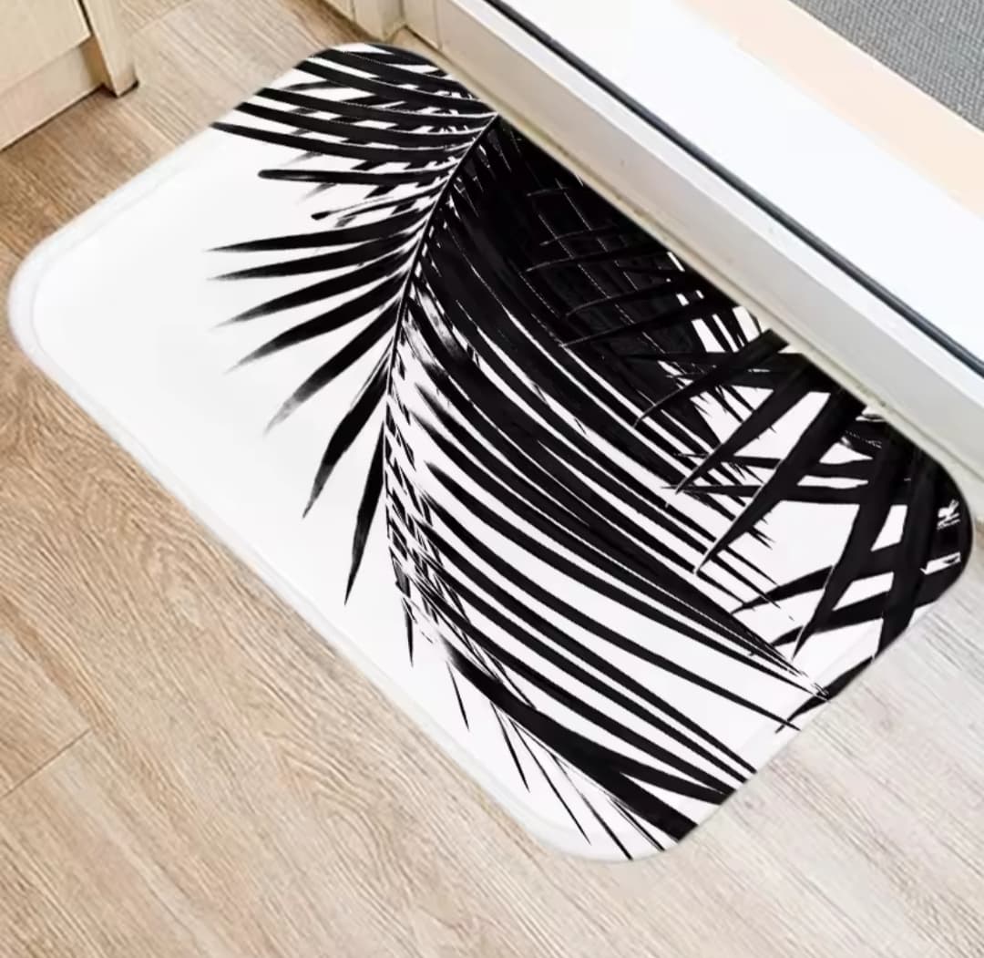 Tropical palm plants doormats