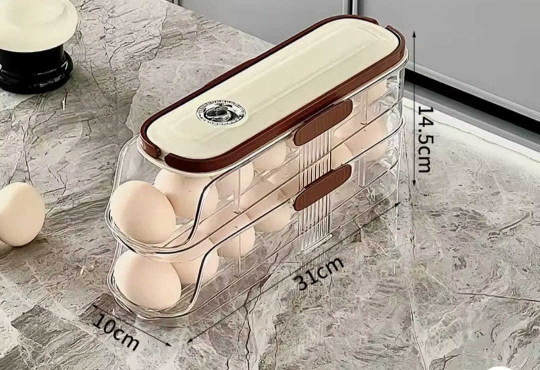 Acrylic Stackable Automatic sliding/rolling Egg Storage box/Egg Tray*