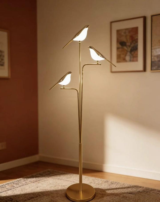 Bird themed floor lamp
